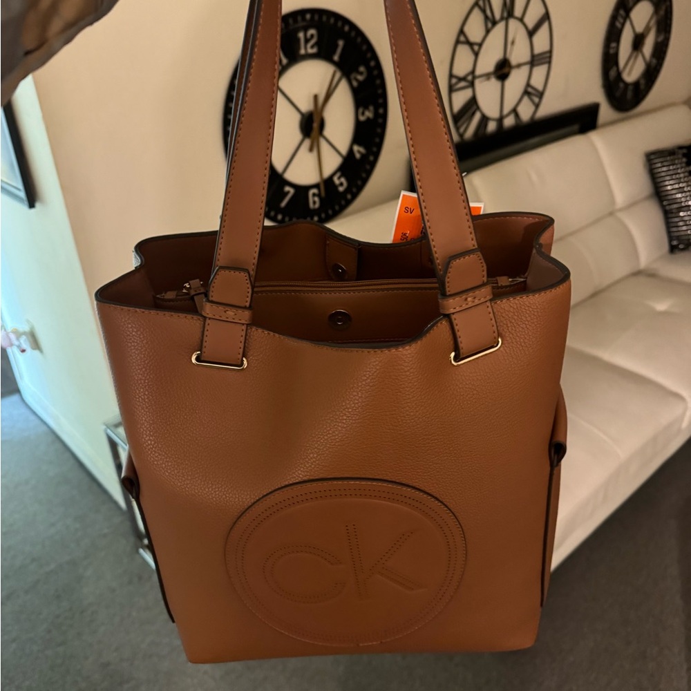 Calvin Klein Collection Brown Leather Tote - Picture 10 of 10
